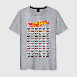 Футболка хлопковая мужская Hot Wheels Машинки, цвет: меланж