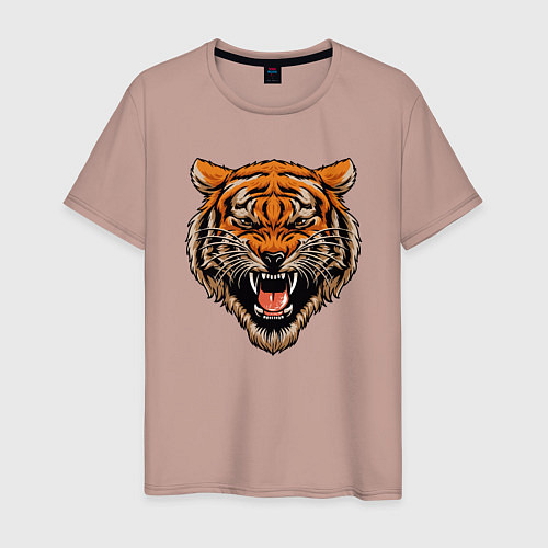 Мужская футболка Tiger Hunter / Пыльно-розовый – фото 1
