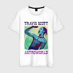 Футболка хлопковая мужская ASTROWORLD TRAVIS SCOTT Z, цвет: белый