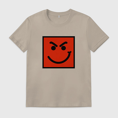 Мужская футболка BON JOVI HAVE A NICE DAY SMILE LOGO / Миндальный – фото 1