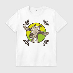 Футболка хлопковая мужская Барашка, цвет: белый