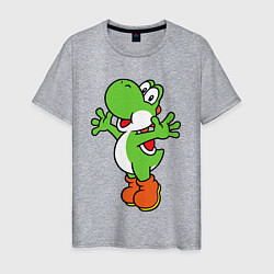 Футболка хлопковая мужская Yoshi, цвет: меланж