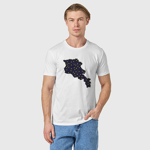 Мужская футболка Space Armenia / Белый – фото 3