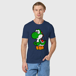 Футболка хлопковая мужская Yoshi1, цвет: тёмно-синий — фото 2