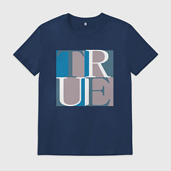 Футболка хлопковая мужская True, цвет: тёмно-синий