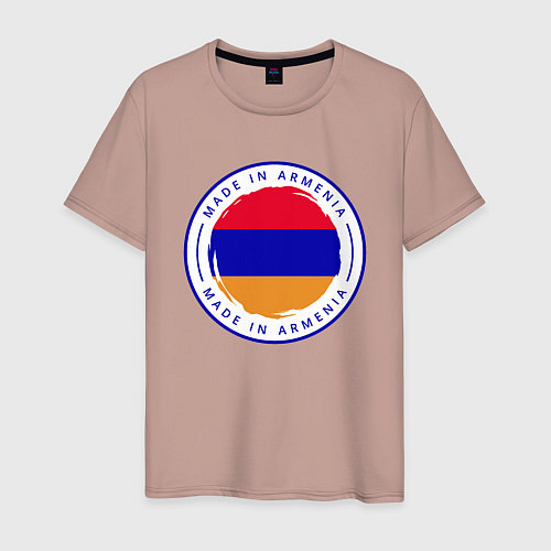 Мужская футболка Сделано в Армении / Пыльно-розовый – фото 1