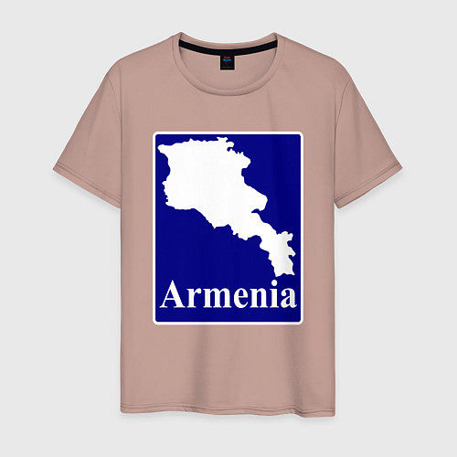 Мужская футболка Армения Armenia / Пыльно-розовый – фото 1