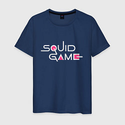 Футболка хлопковая мужская Squid Game name, цвет: тёмно-синий