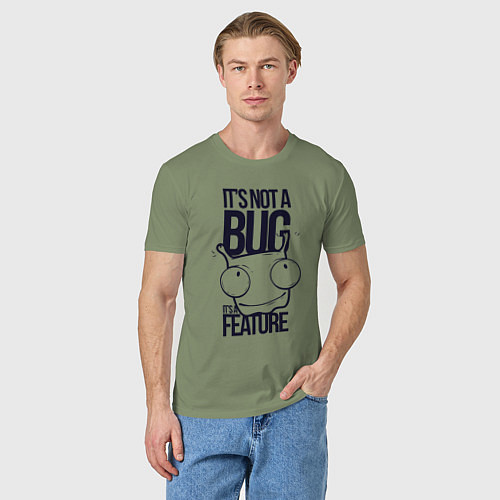 Мужская футболка Человечек с рожками / Авокадо – фото 3