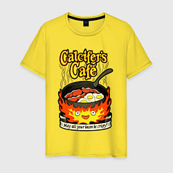 Футболка хлопковая мужская Calcifer cook, цвет: желтый