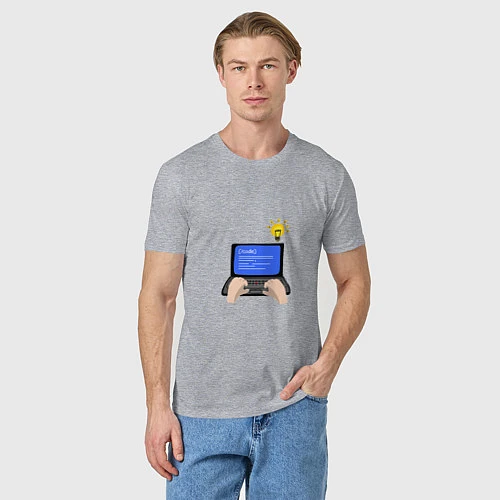 Мужская футболка Создание компьютерной программы / Меланж – фото 3