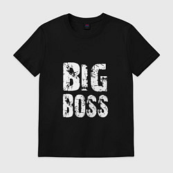 Футболка хлопковая мужская BIG BOSS, цвет: черный