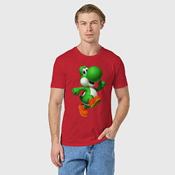 Футболка хлопковая мужская 3d Yoshi, цвет: красный — фото 2