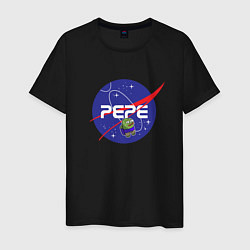 Футболка хлопковая мужская Pepe Pepe space Nasa, цвет: черный