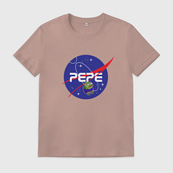 Футболка хлопковая мужская Pepe Pepe space Nasa, цвет: пыльно-розовый