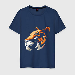 Футболка хлопковая мужская Tiger Cute, цвет: тёмно-синий