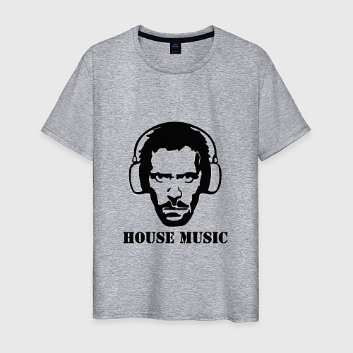 Мужская футболка Dr House music / Меланж – фото 1