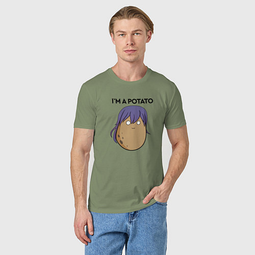 Мужская футболка Luni - Im a potato / Авокадо – фото 3