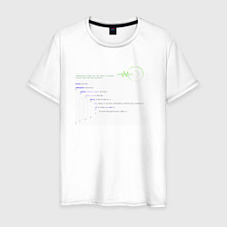 Футболка хлопковая мужская Код Создателя - для программиста, цвет: белый