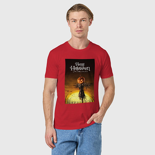 Мужская футболка В поле / Красный – фото 3