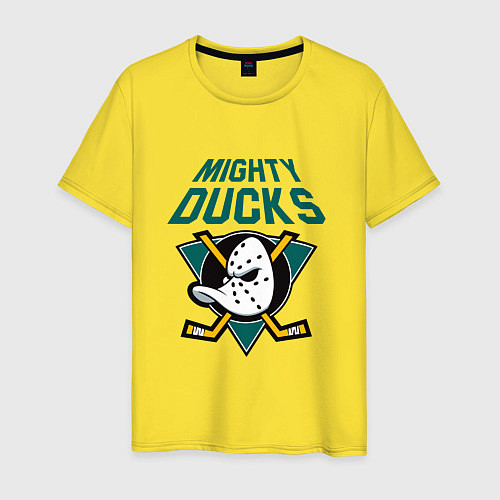Мужская футболка Анахайм Дакс, Mighty Ducks / Желтый – фото 1