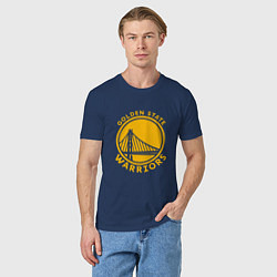 Футболка хлопковая мужская Golden state Warriors NBA, цвет: тёмно-синий — фото 2