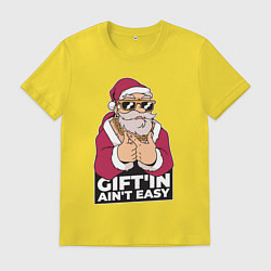 Футболка хлопковая мужская Santa Gangster, цвет: желтый