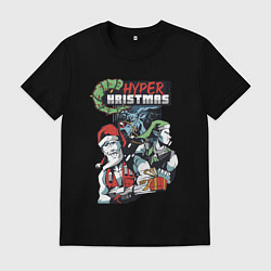 Футболка хлопковая мужская Hyper Christmas, цвет: черный