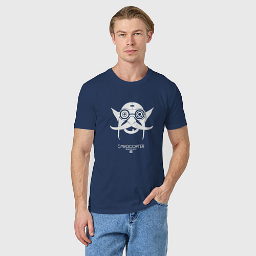 Мужская футболка Aurel Vlaicu Гирокоптер из Доты 2 / Тёмно-синий – фото 3