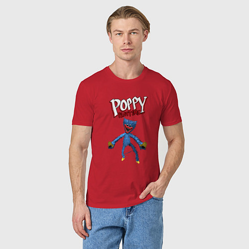 Мужская футболка Poppy Playtime: Monster Huggy / Красный – фото 3