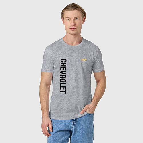 Мужская футболка Шевроле Логотип / Меланж – фото 3