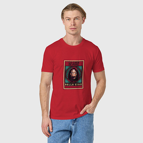 Мужская футболка La Casa De Papel - Bella Ciao / Красный – фото 3