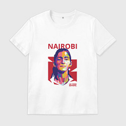 Футболка хлопковая мужская Nairobi Girl, цвет: белый