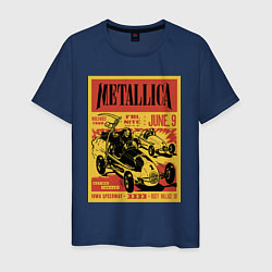 Футболка хлопковая мужская Metallica - Iowa speedway playbill, цвет: тёмно-синий