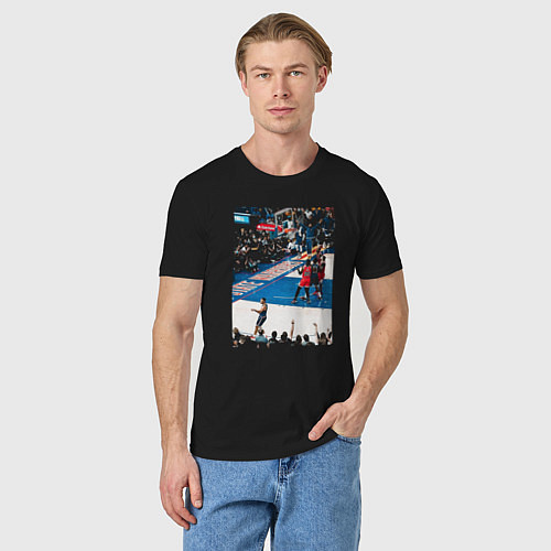 Мужская футболка Стеф Карри, легендарное фото / Черный – фото 3