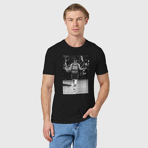 Мужская футболка Стефен Карри, живое фото / Черный – фото 3