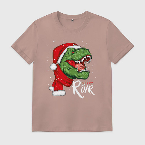 Мужская футболка T-rex Merry Roar / Пыльно-розовый – фото 1