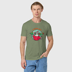 Футболка хлопковая мужская X-mas Futurama, цвет: авокадо — фото 2