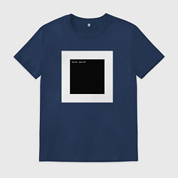 Футболка хлопковая мужская Чёрный квадрат программиста Hello World, цвет: тёмно-синий