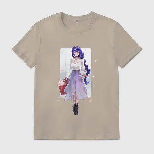 Мужская футболка Весенняя Райден и лисичка Яй / Миндальный – фото 1