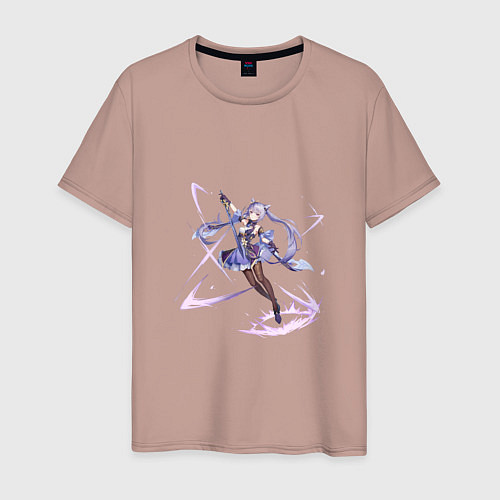 Мужская футболка Кэ Цин в бою / Пыльно-розовый – фото 1