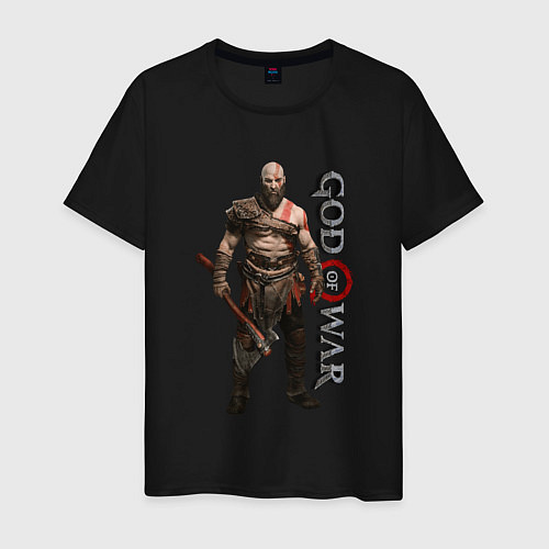 Мужская футболка КРАТОС, БОГ ВОЙНЫ GOD OF WAR / Черный – фото 1