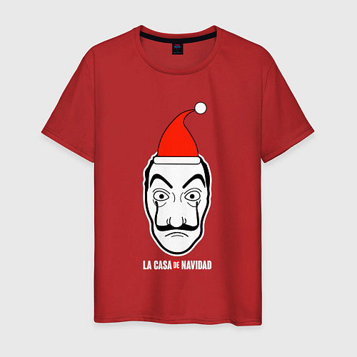 Мужская футболка LA CASA DE NAVIDAD / Красный – фото 1
