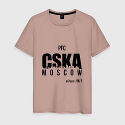 Футболка хлопковая мужская CSKA since 1911, цвет: пыльно-розовый