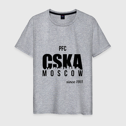 Мужская футболка CSKA since 1911 / Меланж – фото 1