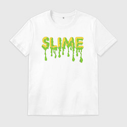 Футболка хлопковая мужская SLIME!, цвет: белый
