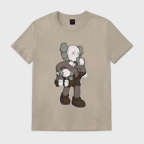Мужская футболка KAWS / Миндальный – фото 1