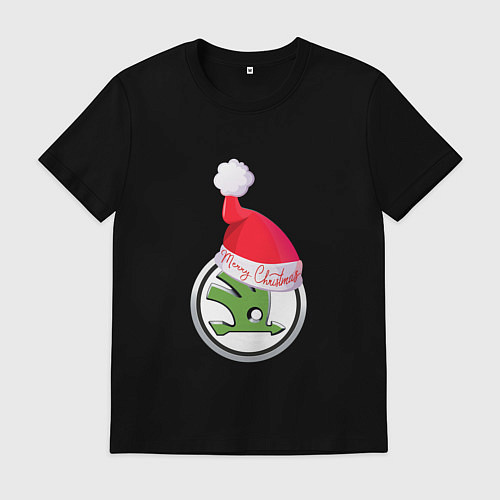 Мужская футболка Skoda Merry Christmas / Черный – фото 1