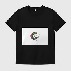 Футболка хлопковая мужская Броненосец, цвет: черный