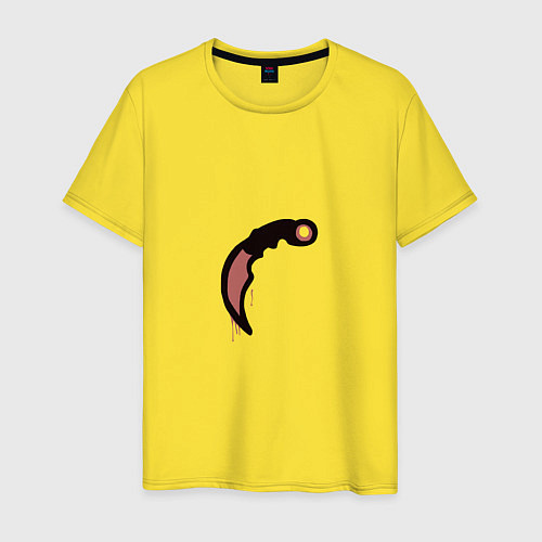 Мужская футболка Граффити карамбит / Желтый – фото 1